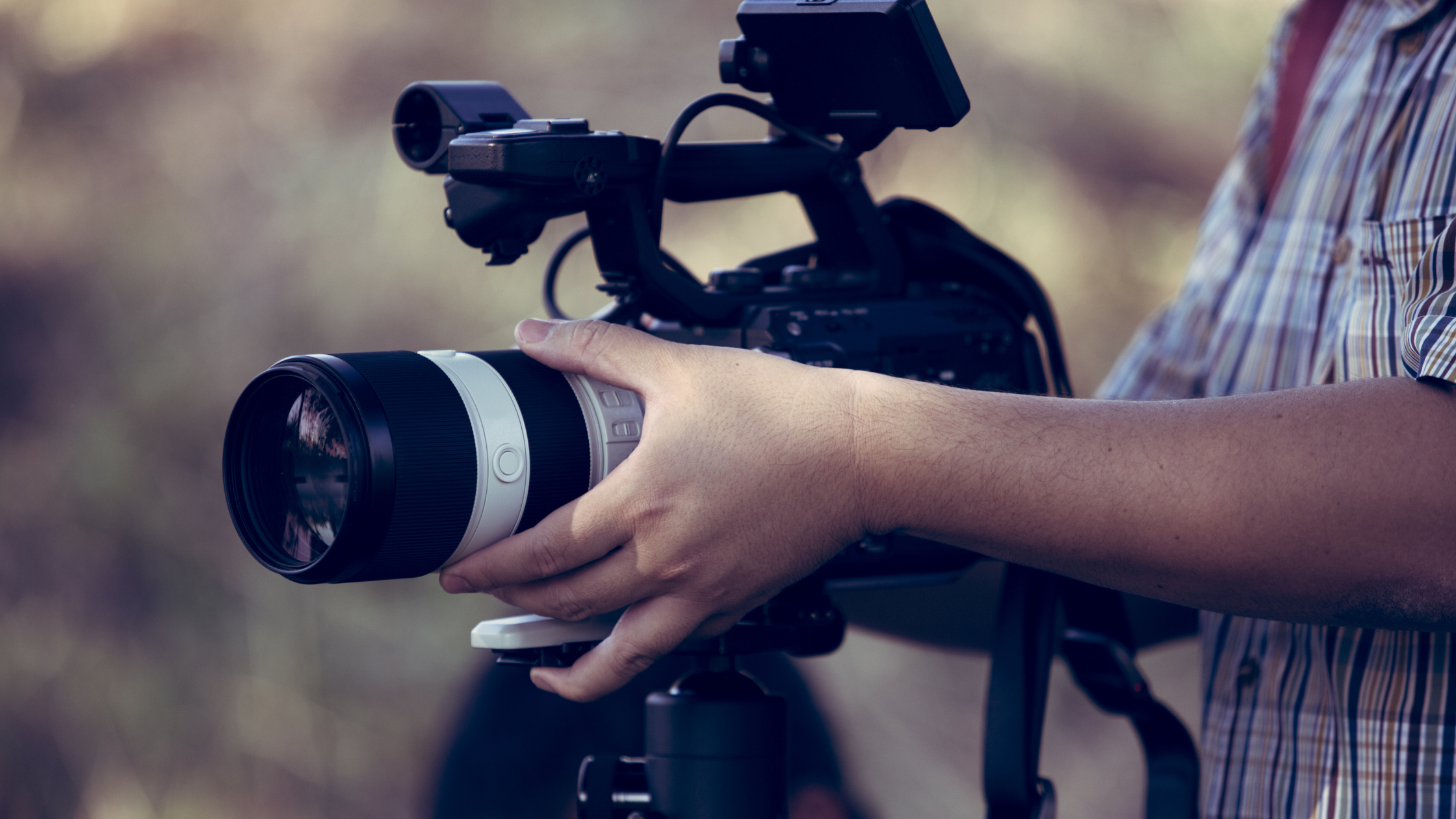 person holding a camera